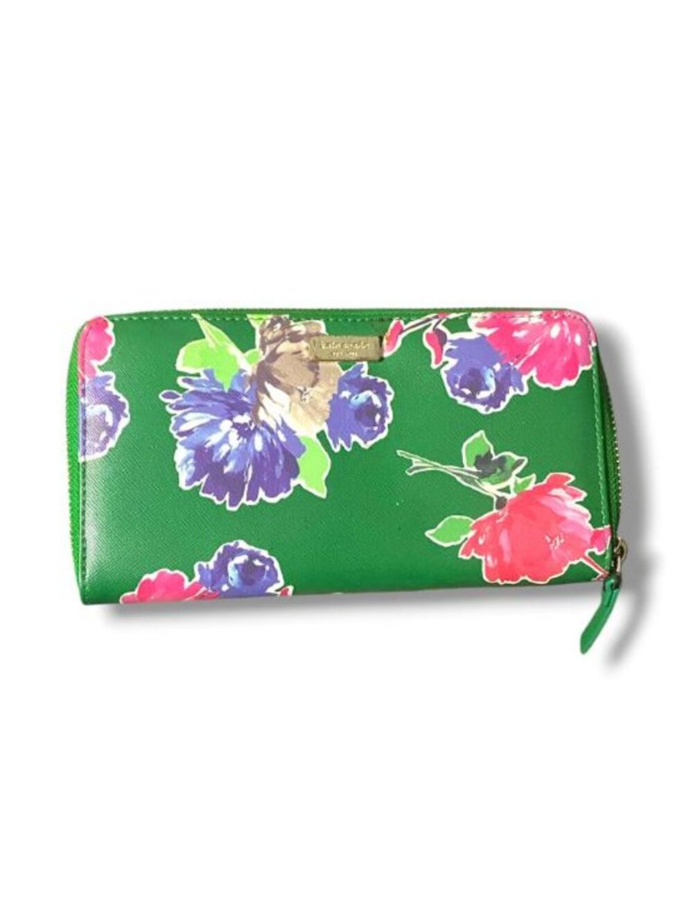 Kate Spade Authentic Grant Street Stacy Spring Bloom Grainy Bi-Fold Wallet